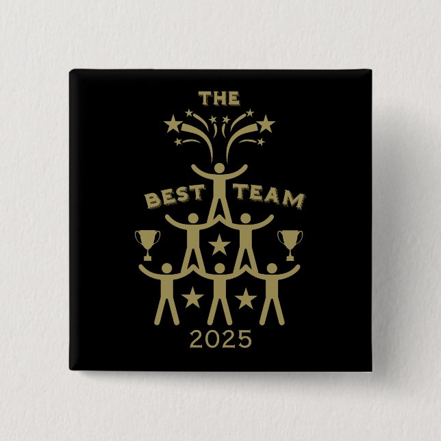 Corporate Work Team Gifts 2 Inch Square Button (Front)