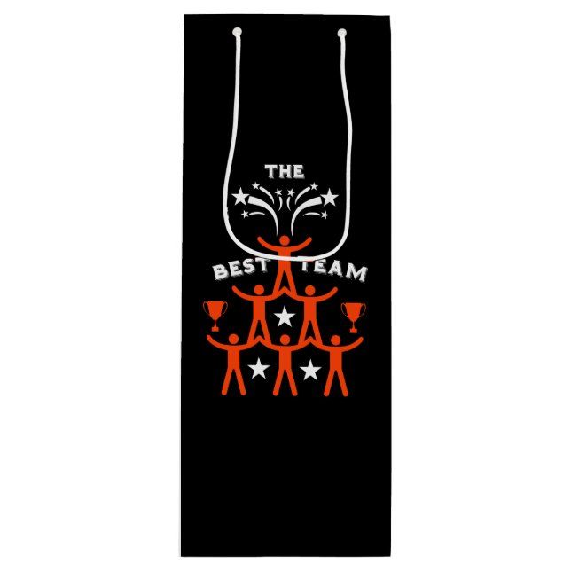 Corporate Work Team Gifts Wine Gift Bag (Front)
