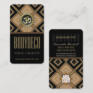 Corps Art Déco Black Gold OM New Age Carte de visi