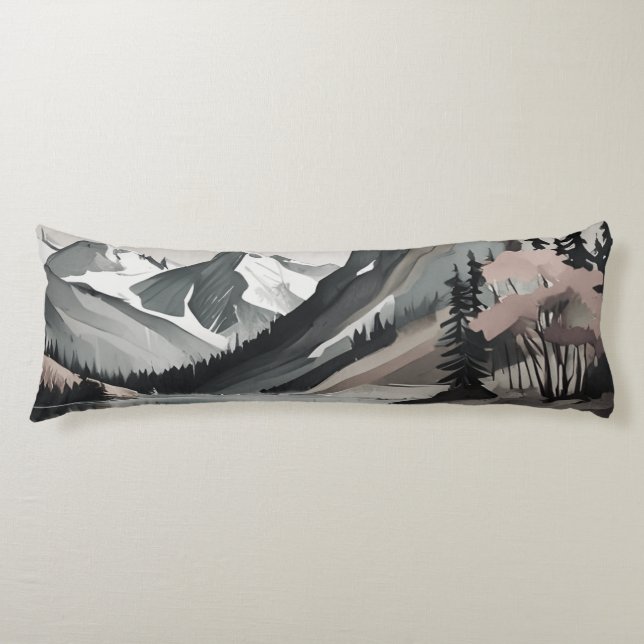 Corps coussin TEE Mountain Lake Graphique de scène (Devant)