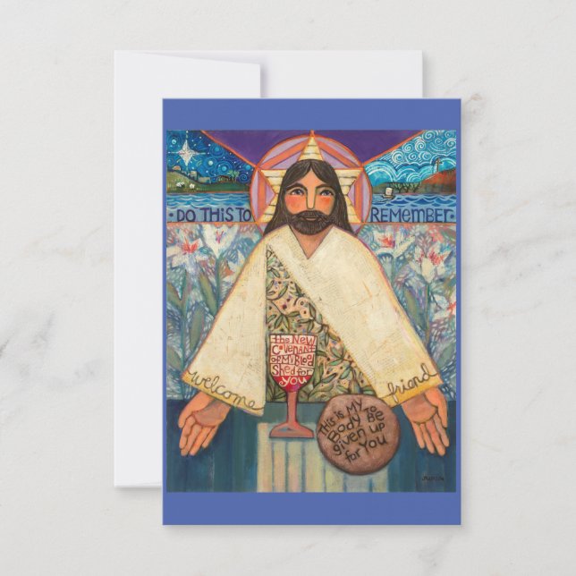 Corps et Sang, carte de prière eucharistique (Devant)
