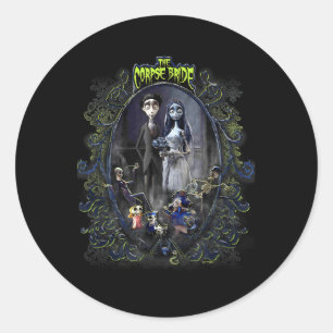 Corpse Bride The Groom &amp; The Bride Scary Frame Classic Round Sticker