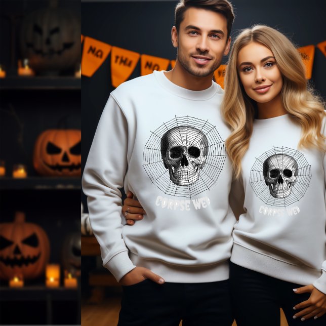 Corpse Web Halloween Spooky Horror Sweatshirt (Creator Uploaded)