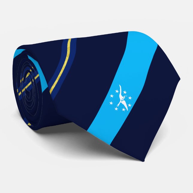 Corpus Christi (Texas) city flag Neck Tie (Rolled)