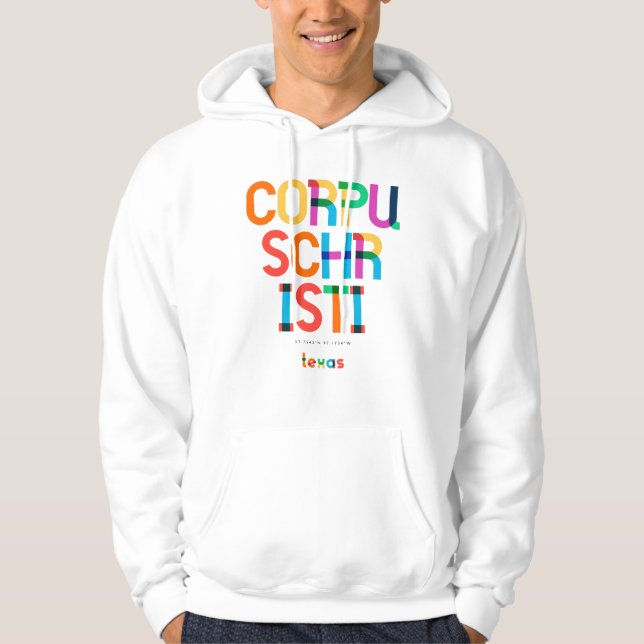 Corpus Christi Texas Mid Century, Pop Art, Hoodie (Front)