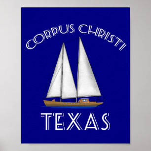 Corpus Christi Texas Sailing Poster