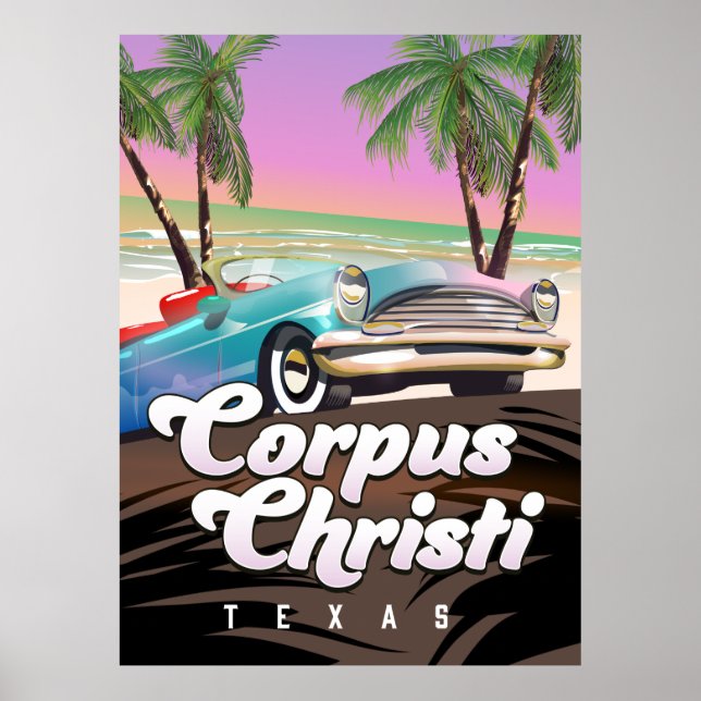 Corpus Christi Texas vacation poster (Front)