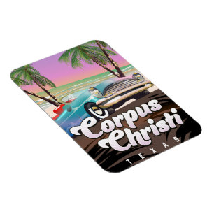 Corpus Christi Texas vacation poster Magnet