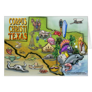 Corpus Christi Tx Cartoon Map