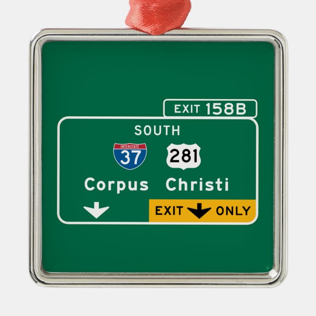 Corpus Christi, TX Metal Ornament (Front)