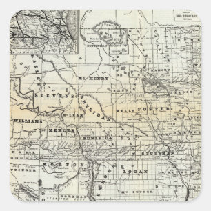 Correct map of Dakota Square Sticker