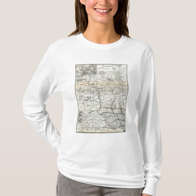 Correct map of Dakota T-Shirt (Front)
