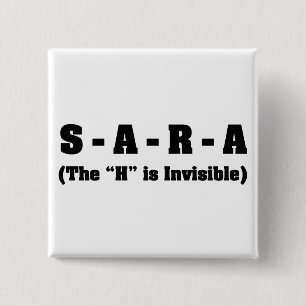 Correct spelling of Sara 2 Inch Square Button