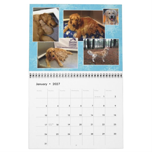 CORRECTED Holly's Half Dozen Birthday Calendar (Jan 2027)