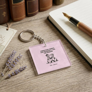 Correcting Commas Love for Reading Educator Style Keychain