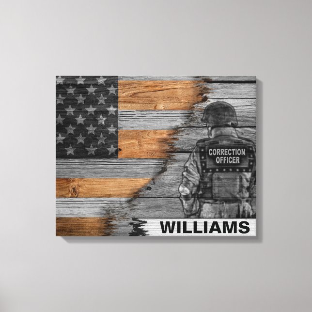 Correction Officer Named Canvas Print (Front)