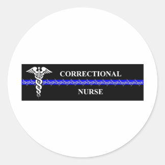 Correctional Nurse Classic Round Sticker