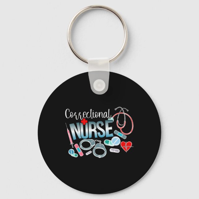 Correctional Nurse Correctional Nursing Correction Keychain (Front)