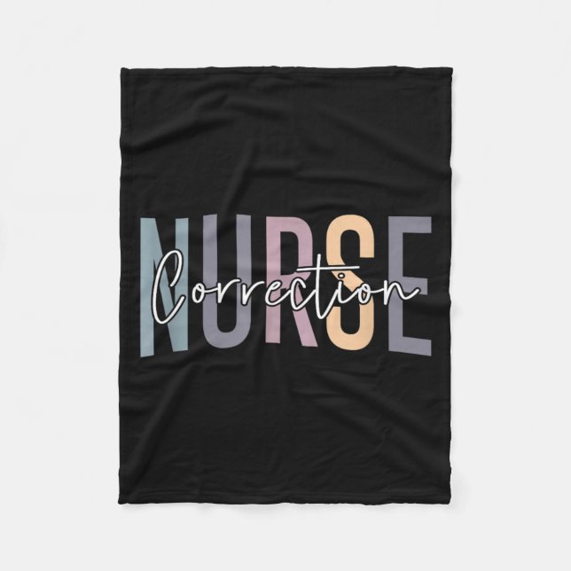Correctional Nurse Correctional Nursing Fleece Blanket (Front)