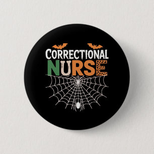 Correctional Nurse Halloween Pumpkin Classic T-Shi 2 Inch Round Button