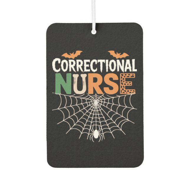 Correctional Nurse Halloween Pumpkin Classic T-Shi Air Freshener (Front)