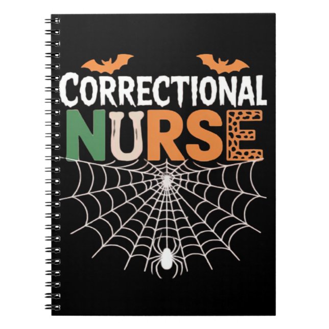 Correctional Nurse Halloween Pumpkin Classic T-Shi Notebook (Front)