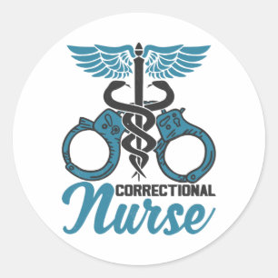 Correctional Nurse Nursing Prison Faciliity Classic Round Sticker