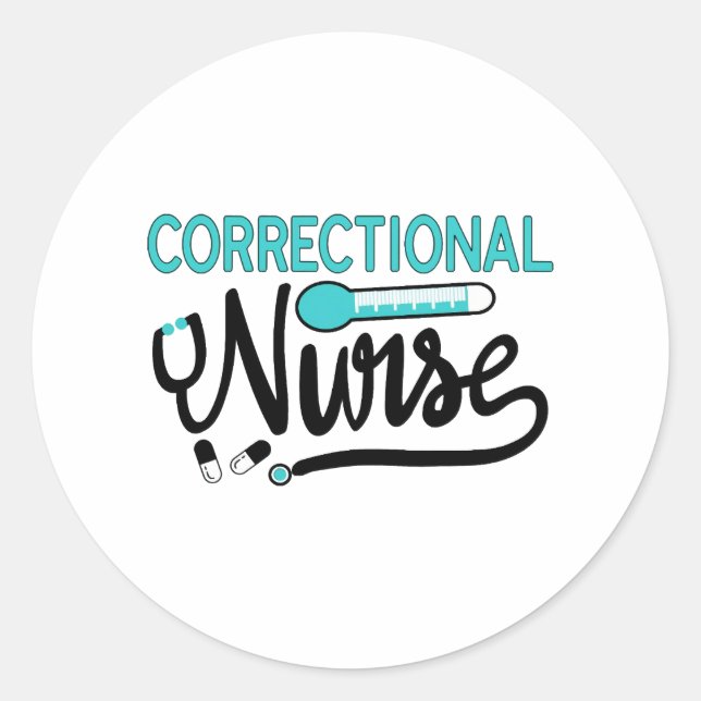 correctional nurse shirts classic round sticker (Front)