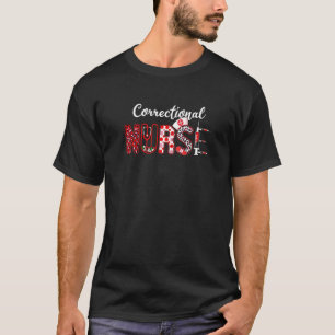 Correctional Nurse Stethoscope Leopard Print Nursi T-Shirt