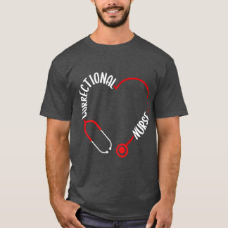 Correctional Nurse Stethoscope Nurses Nursing Esse T-Shirt