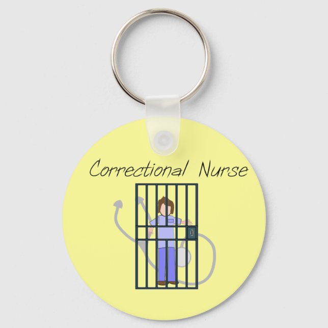 Correctional Nurse T-Shirts & Gifts Keychain (Front)