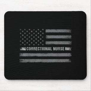 Correctional Nurse US Flag Vintage Health Care Mouse Pad