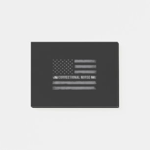Correctional Nurse US Flag Vintage Health Care Post-it Notes
