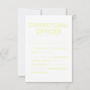 Correctional Officer Definition Card