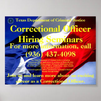 Correctional Officer Hiring Seminars Poster