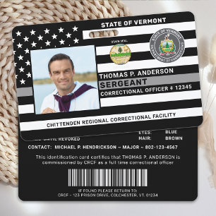 Correctional Officer Photo Logo Company Jailor ID Badge
