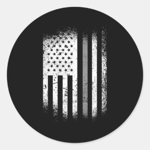 Correctional Officer Thin Silver Line Classic Round Sticker