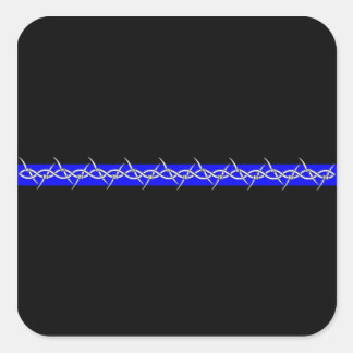 Corrections Blue Line Square Sticker