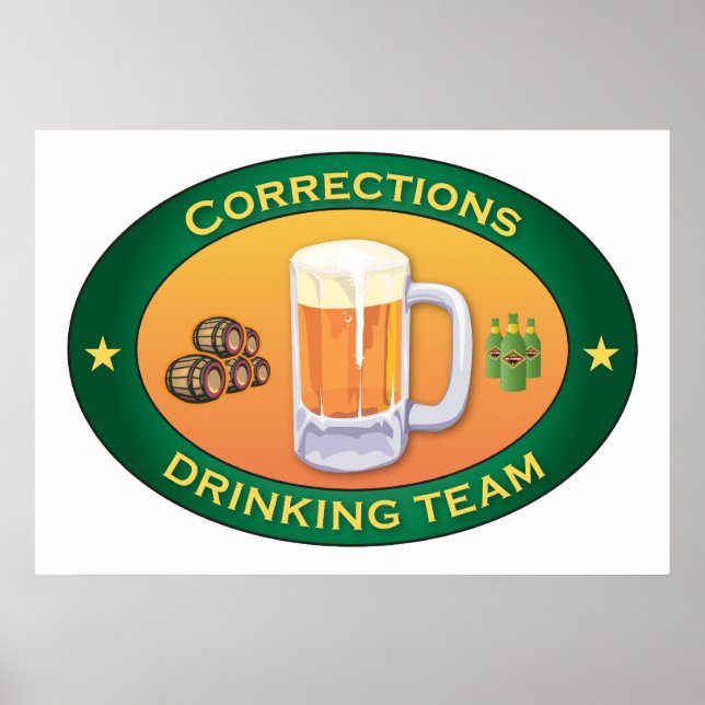 Corrections Drinking Team Poster (Front)
