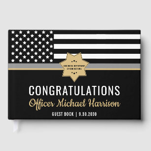 Corrections Officer Academy Graduation Party Guest Book