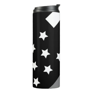 Corrections Officer Black Grey Flag Thermal Tumble Tumbler