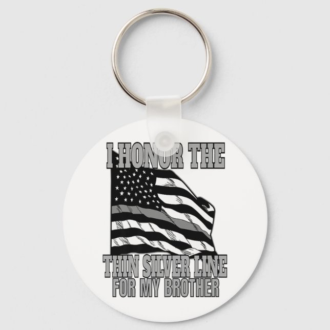 Corrections Officer Brother Or Sister Gift Correct Keychain (Front)