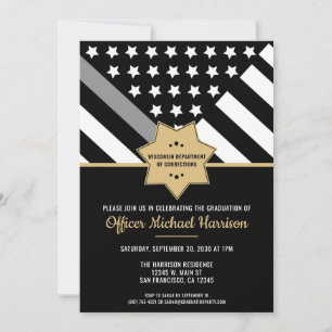 Corrections Officer Law Enforcement Graduation Invitation