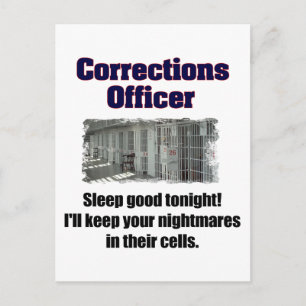 Corrections Officer Nightmares Postcard