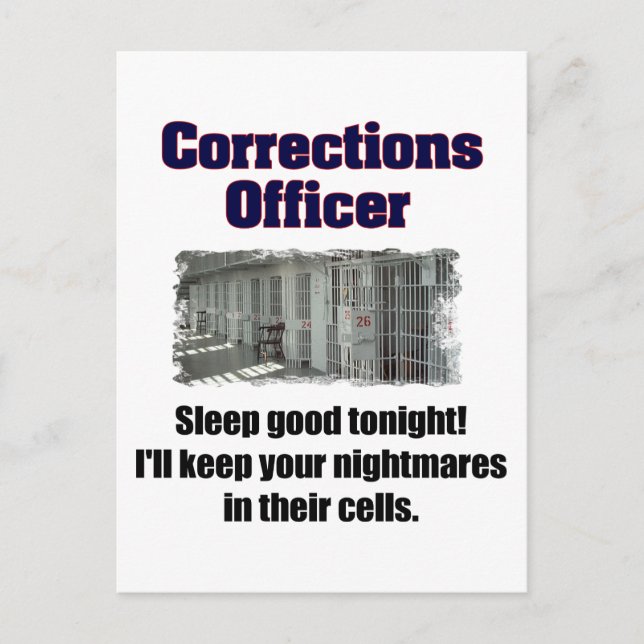 Corrections Officer Nightmares Postcard (Front)