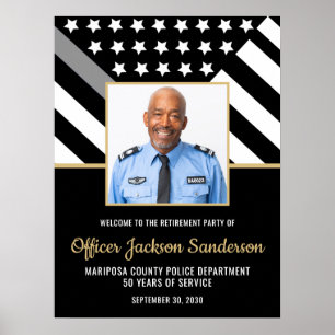 Corrections Officer Retirement Party Photo Welcome Poster
