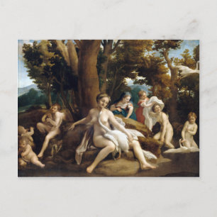Correggio Leda and the Swan Postcard