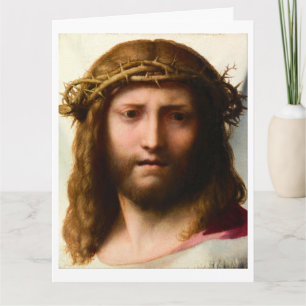 Correggio The Head of Christ Greeting Card