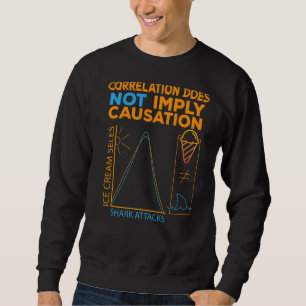 Correlation Does Not Imply Causation  Shark attack Sweatshirt