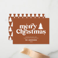 budget Joyeux Noël non photo Carte de vacances